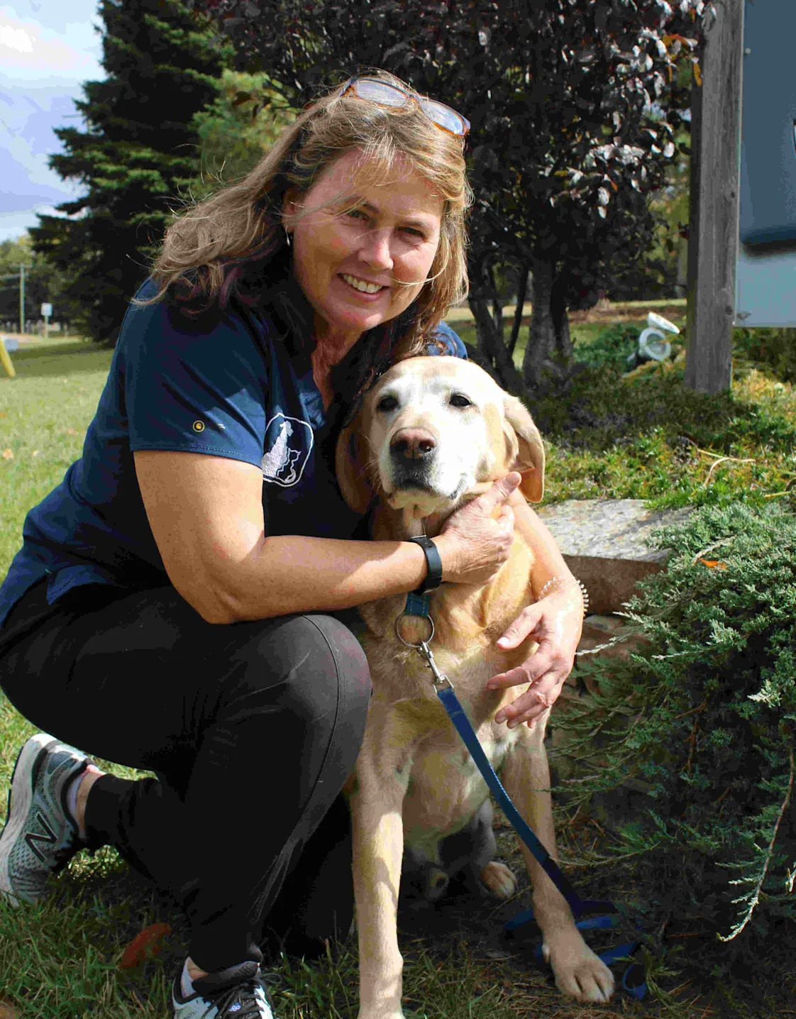 Pati with her dog, Bentley Pati with her dog, Bentley