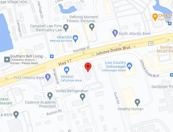 Map image of BluePearl Specialty + Emergency Pet Hospital - Charleston Map image of BluePearl Specialty + Emergency Pet Hospital - Charleston