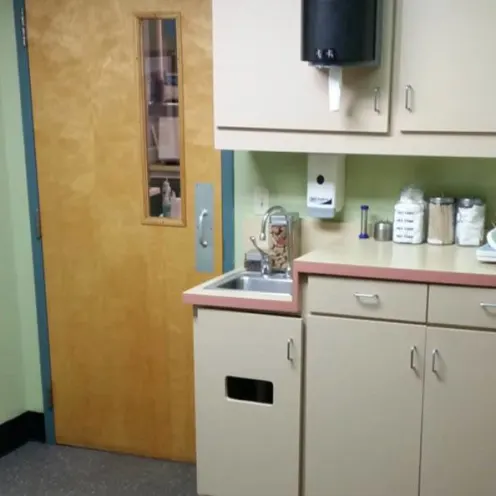 Examination room at Merrimack Veterinary Hospital