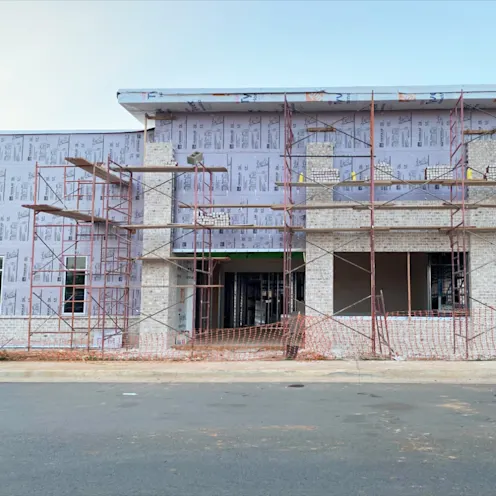 A photo of the construction progress at the new location of Animal Emergency & Critical Care A photo of the construction progress at the new location of Animal Emergency & Critical Care
