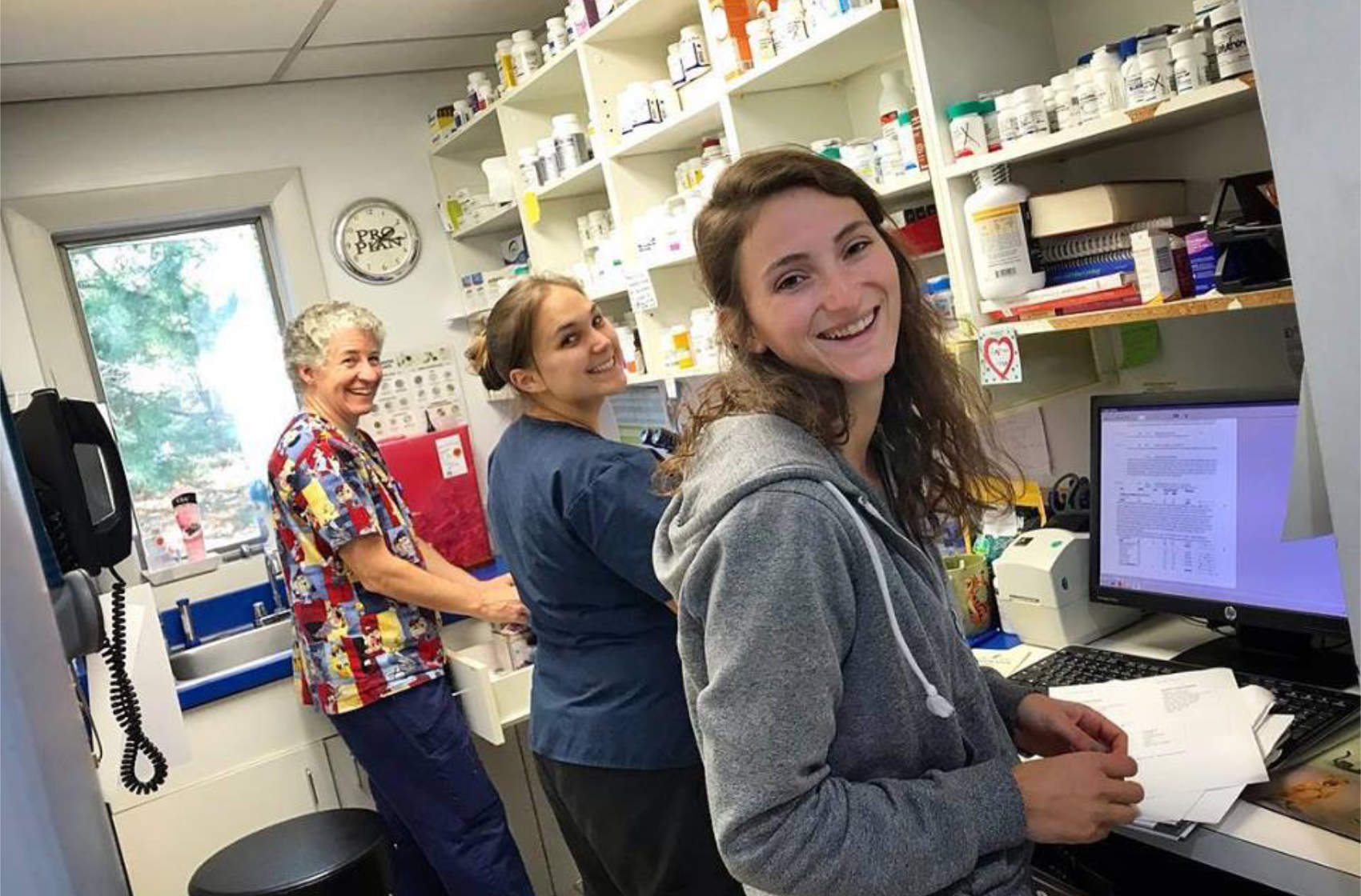 Staff Working in the Supplies Area