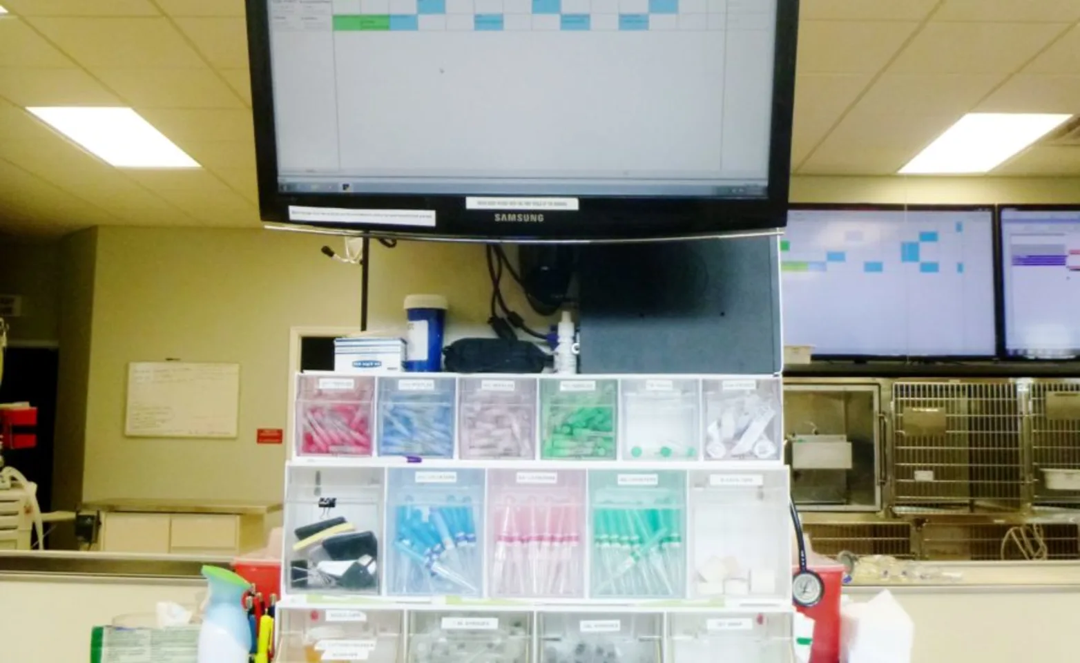 Whiteboard Terminal at a treatment station. Whiteboard Terminal at a treatment station.