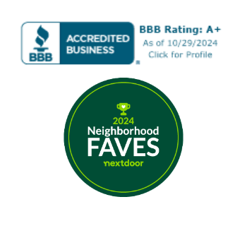 Better Business Bureau Logo & Neighborhood Favorite for Jefferson Animal Hospital