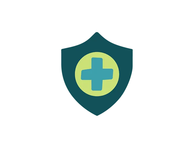 Shield with Plus Sign (Green+Teal) Shield with Plus Sign (Green+Teal)