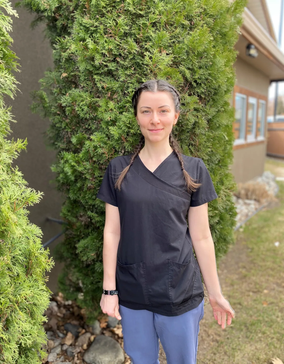 Meagan smiling standing outside Meagan smiling standing outside