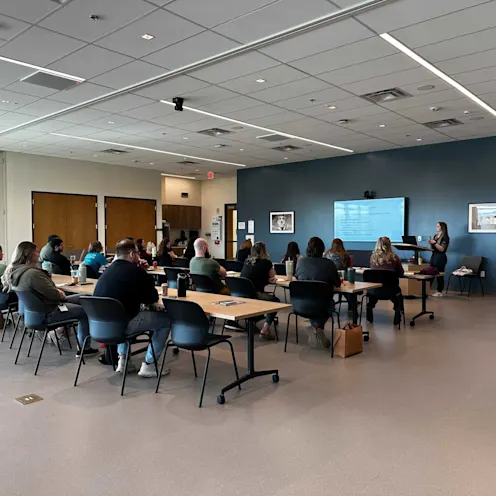 Veterinary professionals in a conference room Veterinary professionals in a conference room