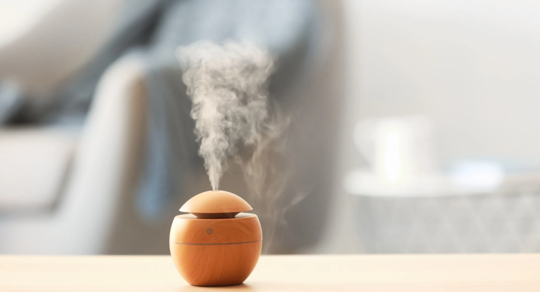 Aroma diffuser sitting on a table Aroma diffuser sitting on a table