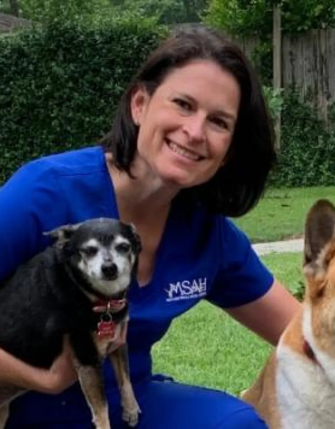 Marcela with two dogs Marcela with two dogs