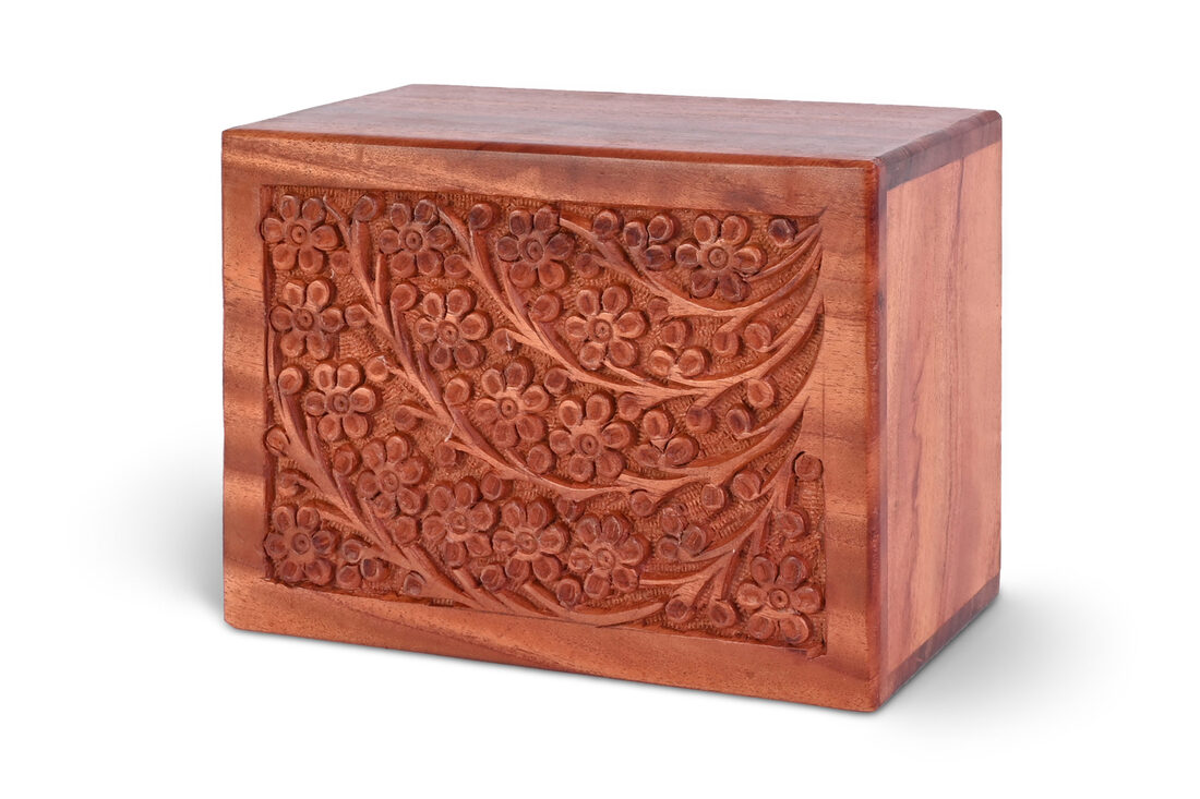 Hand Carved Rosewood Urn