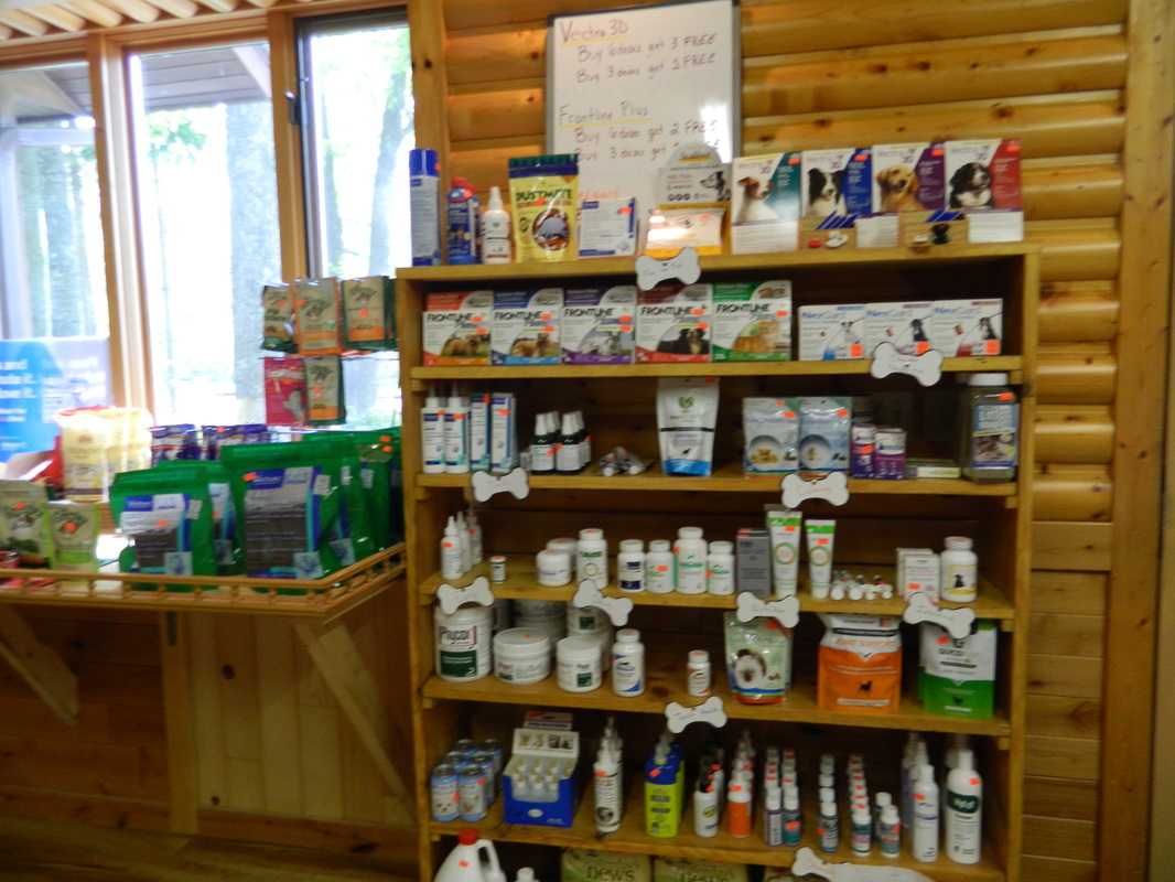 An assortment of medicine available at All Creatures Veterinary Clinic