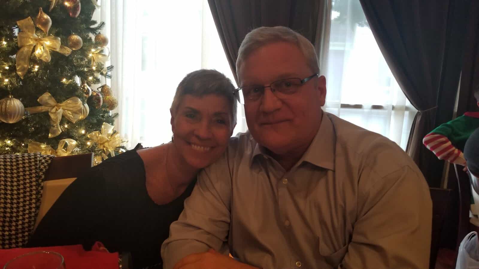 Staff member and family member