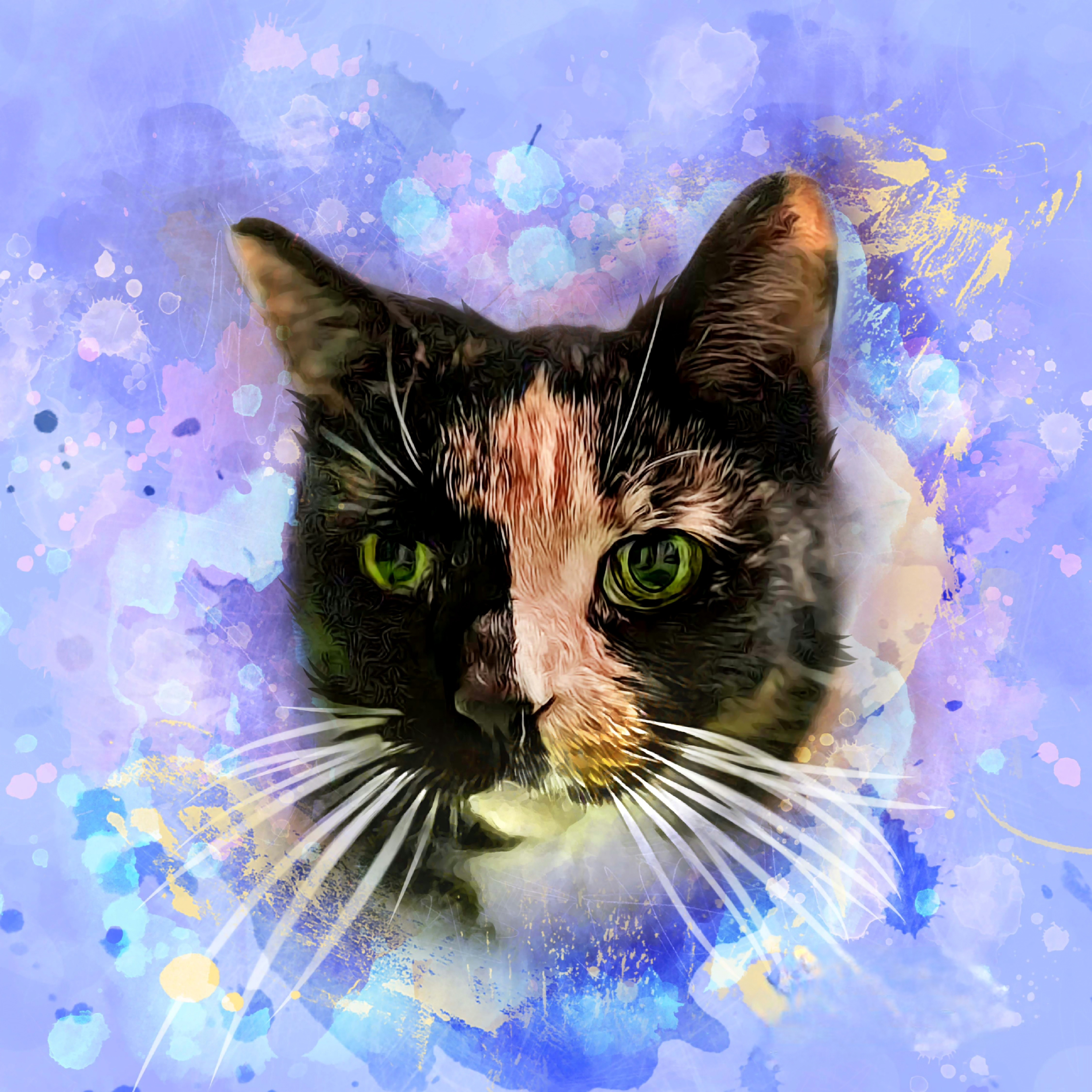 Stencil drawing of puppy