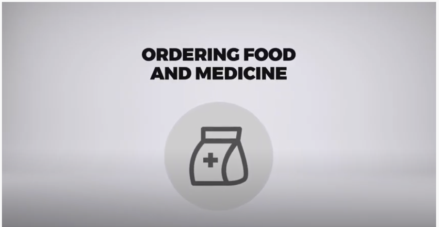 Ordering food and medicine Video