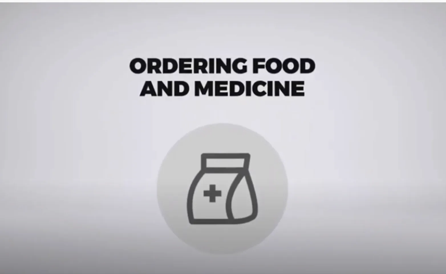 Ordering food and medicine Video