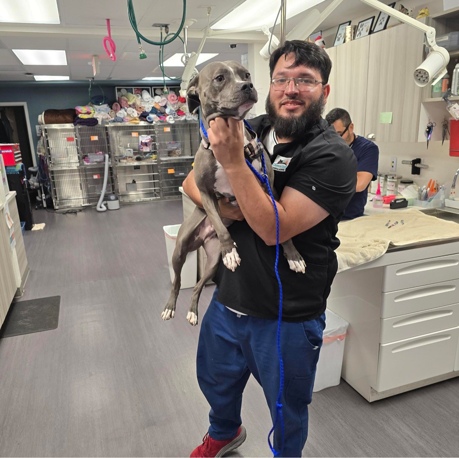 Stephen and his dog, Chad