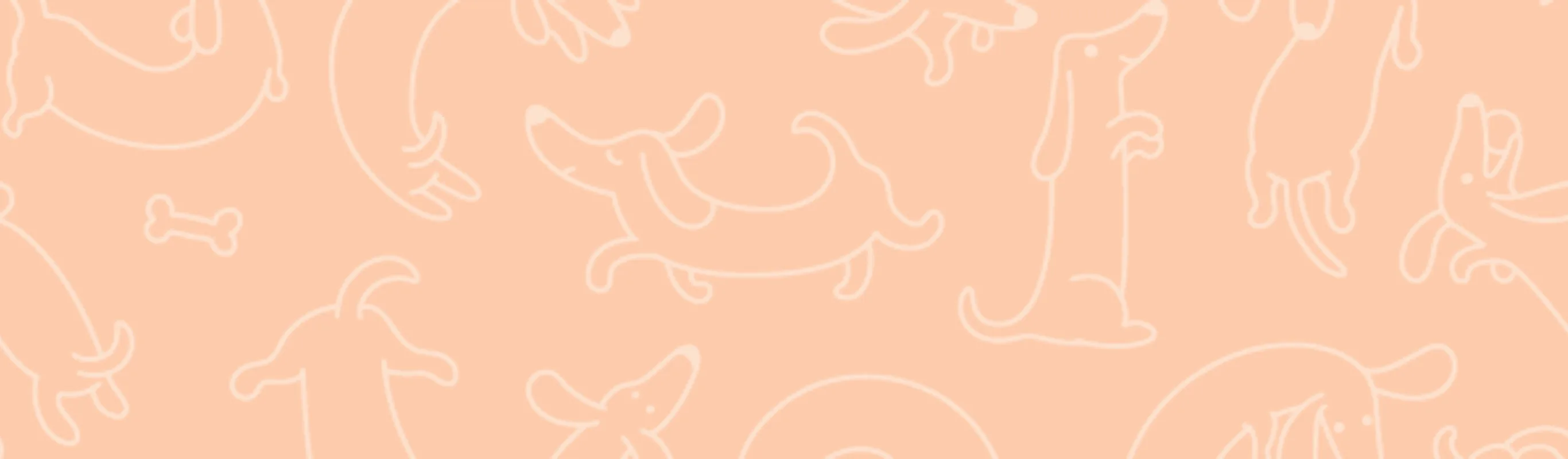 Dogs patterns over an orange background