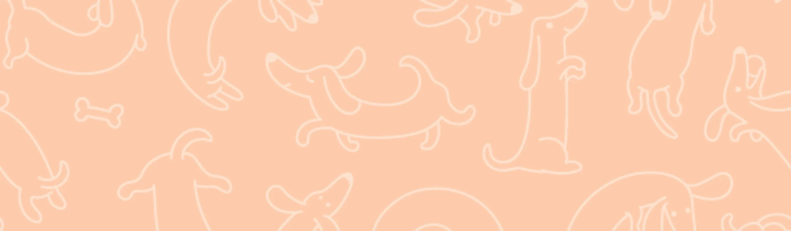 Dogs patterns over an orange background Dogs patterns over an orange background