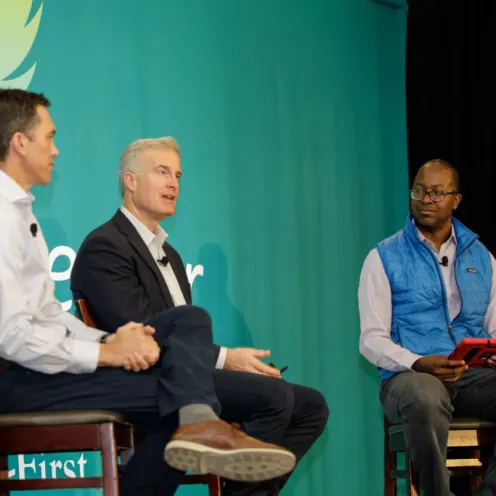 From left: Brian Kelly, President and COO; Greg Hartmann, CEO;  Lemar Hight, Group President, NVA Compassion-First and NVA Equine.