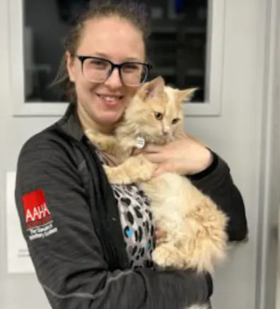 Caileigh holding a cat Caileigh holding a cat