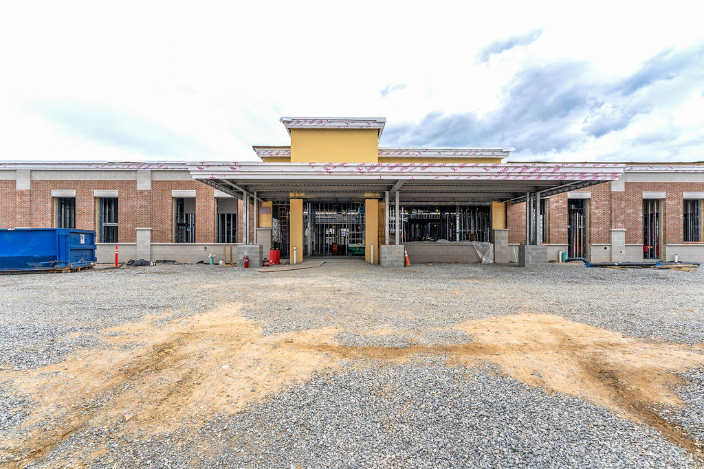 Exterior construction (front entrance)