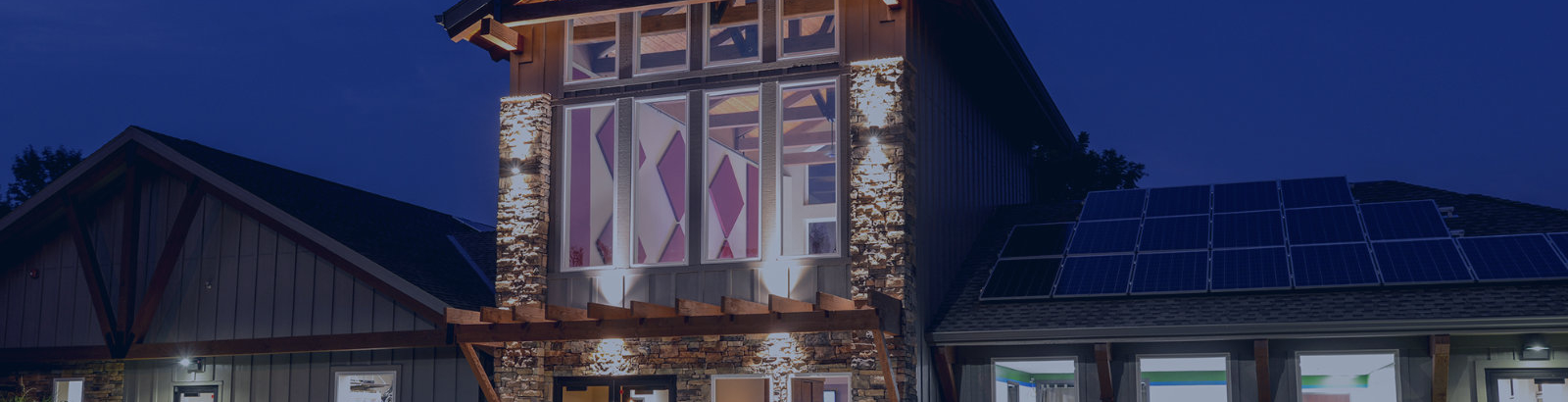 The upper exterior of a building 