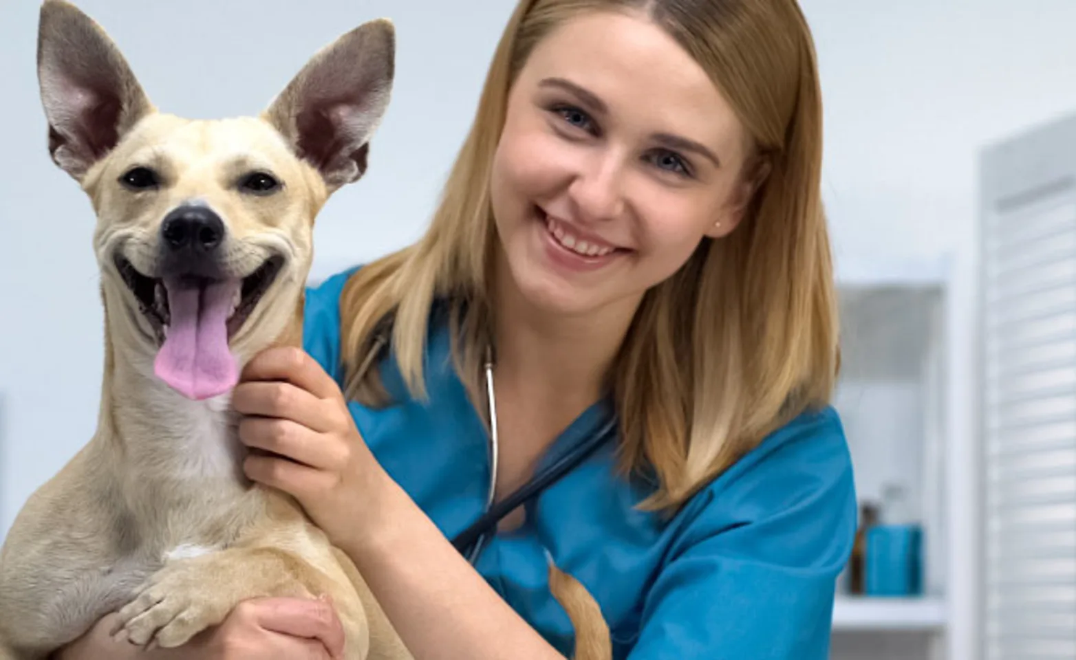 Woman and Dog Smiling Clinic Woman and Dog Smiling Clinic