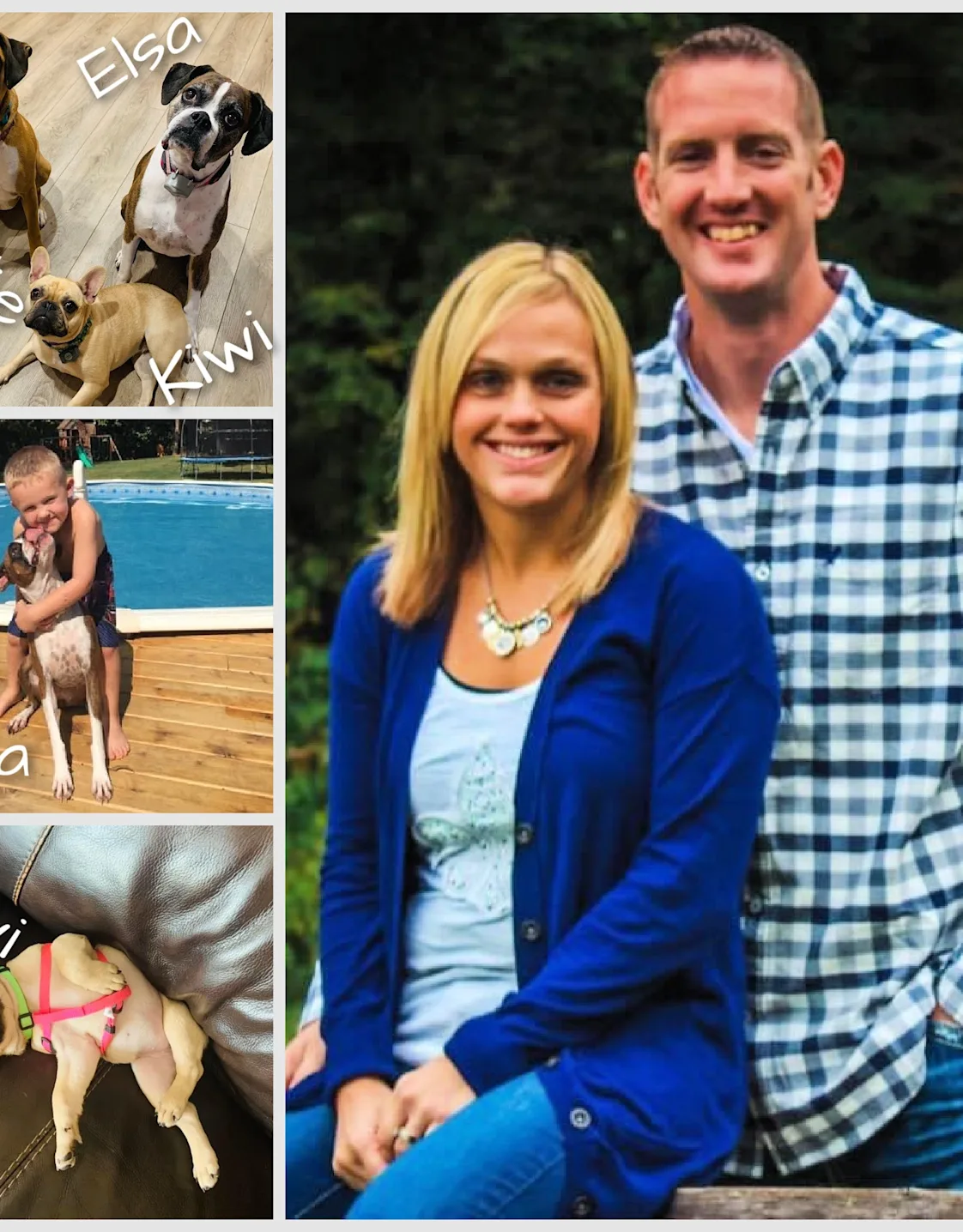 Jennifer of Value Vet, her family, Boxers, and French Bulldog Jennifer of Value Vet, her family, Boxers, and French Bulldog