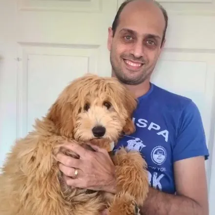 Dr. Michael Saadalla with his dog