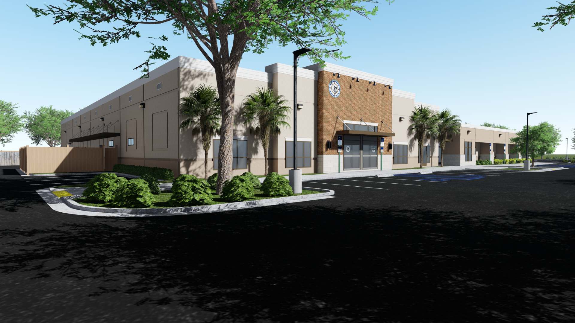 Exterior view of a finished expansion building