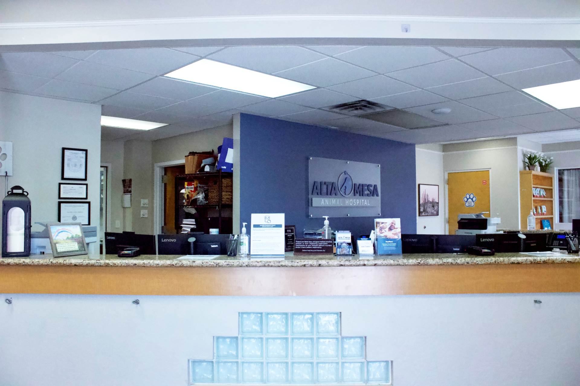 Front Desk of Alta Mesa Animal Hospital