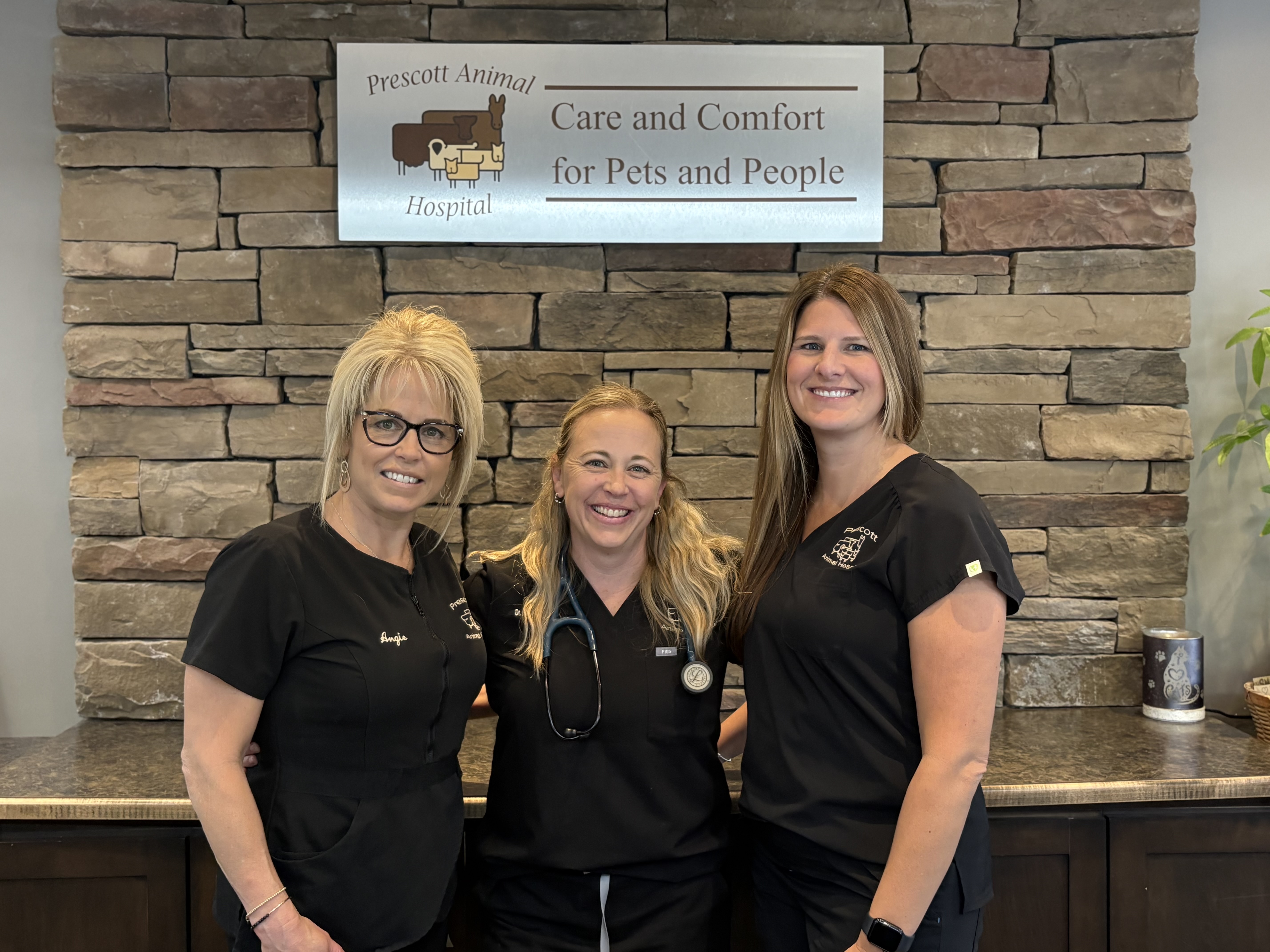 care and comfort for pet and 3 staffs