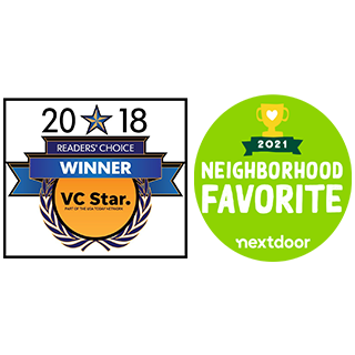 Readers Choice 2018 award logo and Neighborhood Favorite 2021 award logo