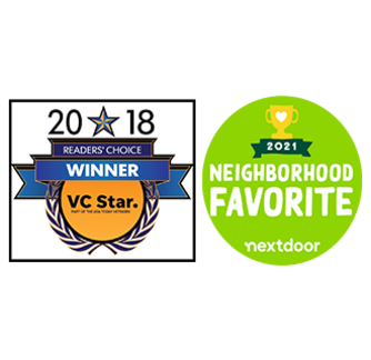 Readers Choice 2018 award logo and Neighborhood Favorite 2021 award logo