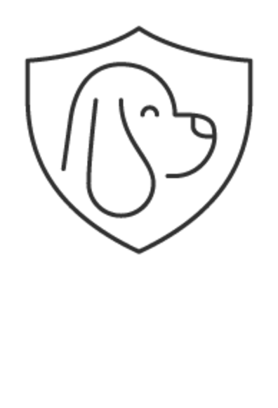 Dog in a shield (Protection/Care Credit Icon) Dog in a shield (Protection/Care Credit Icon)