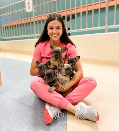 Dr. Howard with her two cats Dr. Howard with her two cats