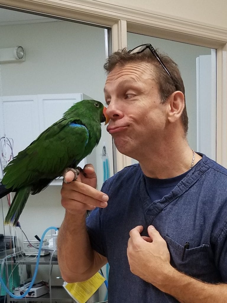 The Animalife Veterinary Center staff with bird
