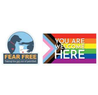 The Fear Free Logo and Pride Flag The Fear Free Logo and Pride Flag