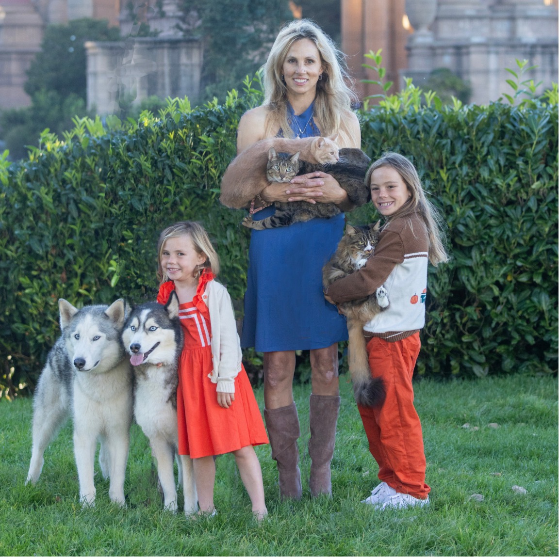 Dr. Katie Freeman with two dogs