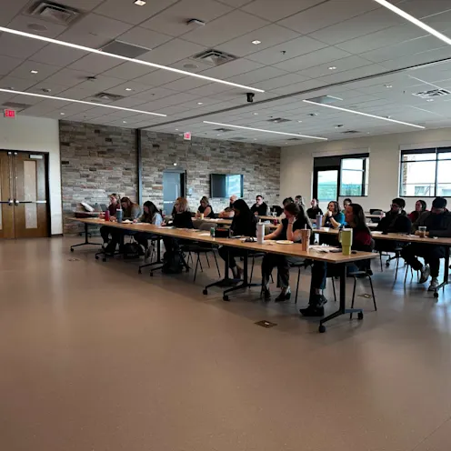 Veterinary professionals in a conference room Veterinary professionals in a conference room