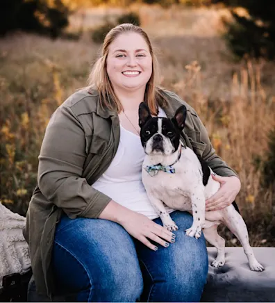 LAURA WITH A DOG