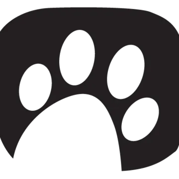 Black cartoon paw print Black cartoon paw print