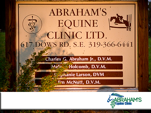 Abraham's Equine Clinic Sign