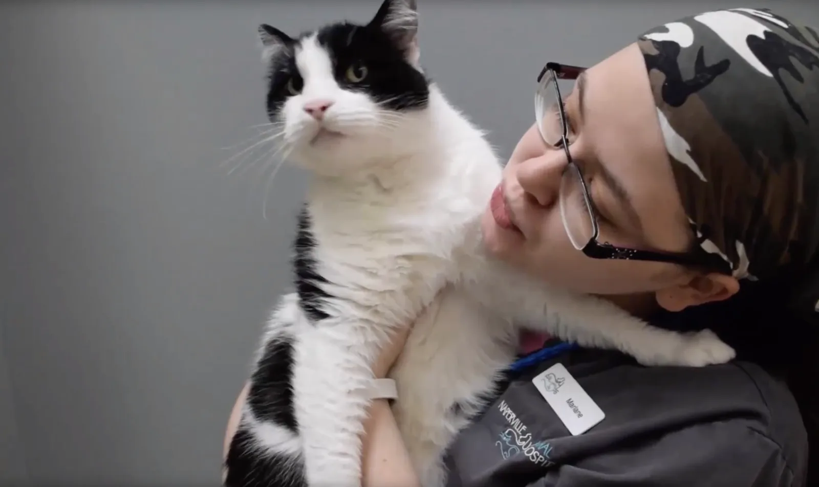 Naperville Animal Hospital Women with Cat Video Thumbnail