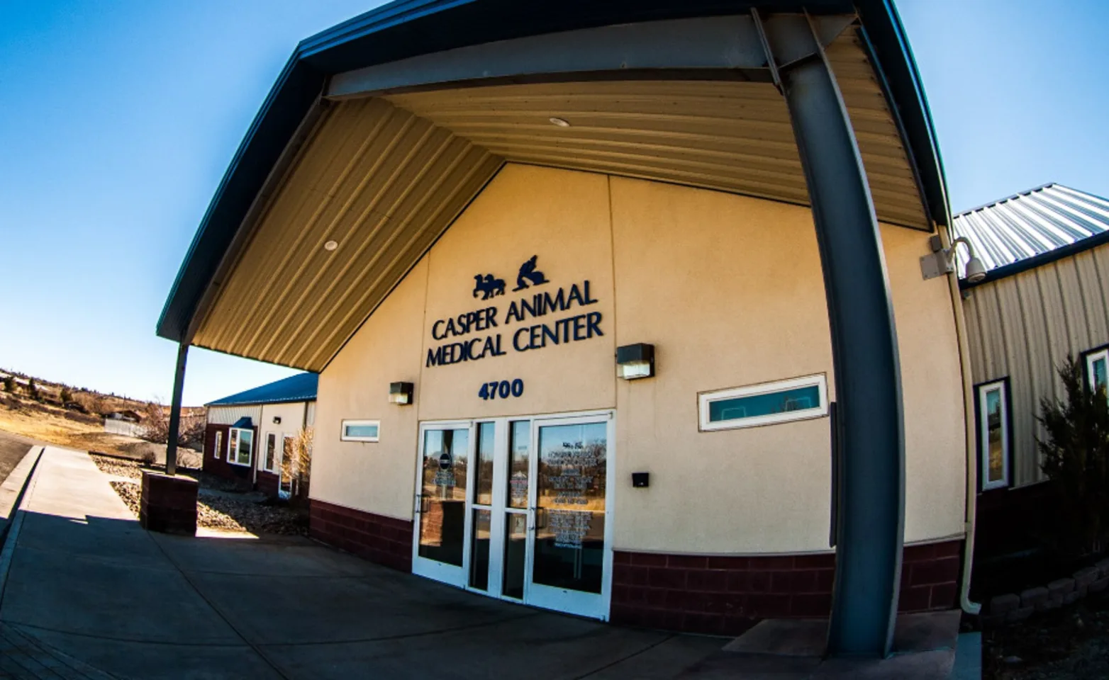 Photo of front entrance of building exterior