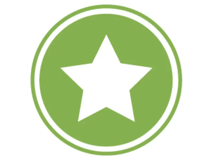 Green Icon with a star