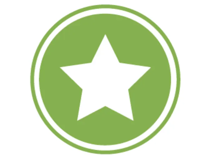 Green Icon with a star Green Icon with a star