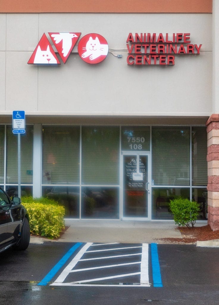 Exterior photo of handicap at The Animalife Veterinary Center at Mission Hills