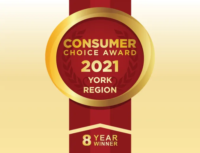 ribbon for 2020 york region consumer choice award