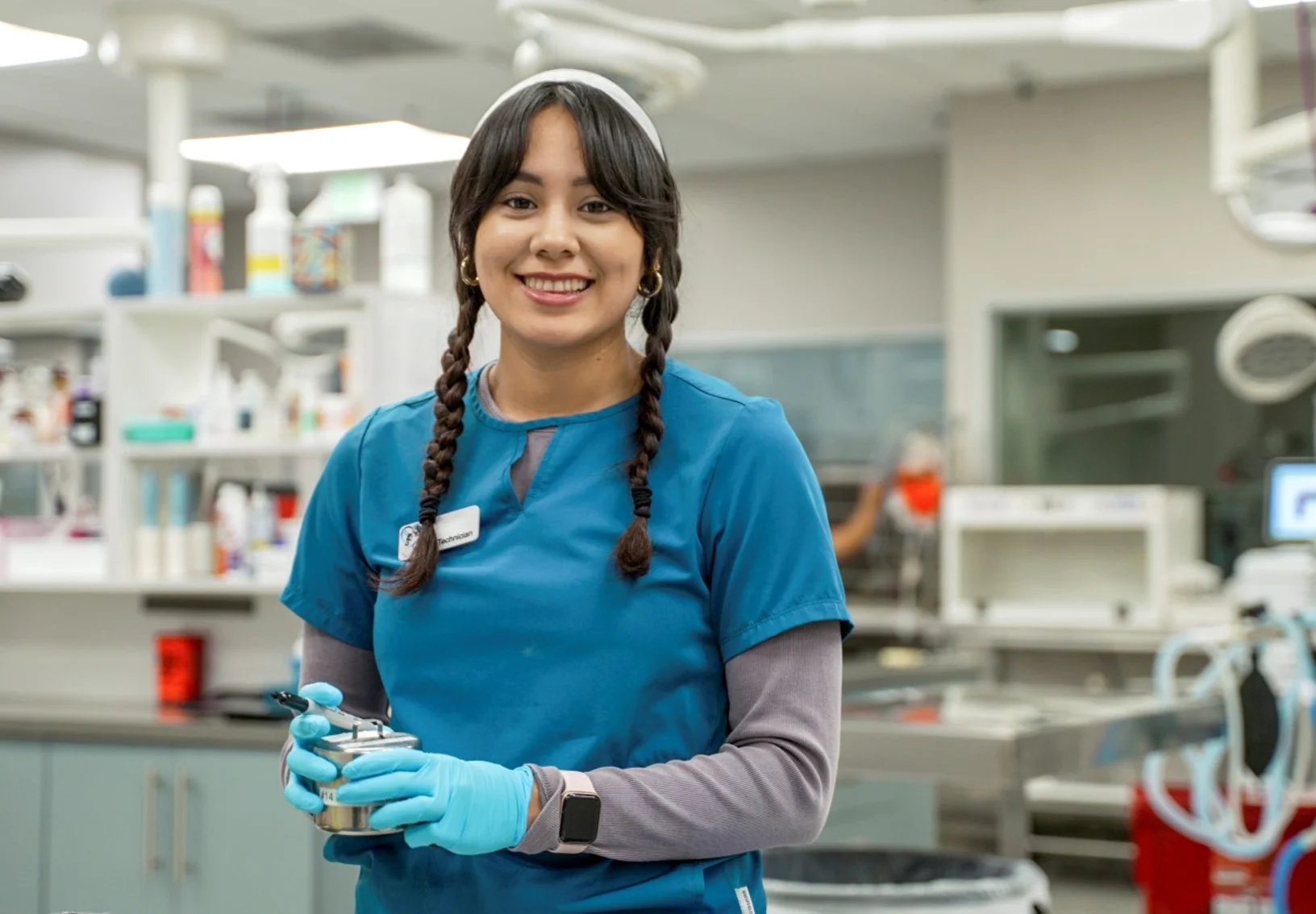 A staff member smiling A staff member smiling