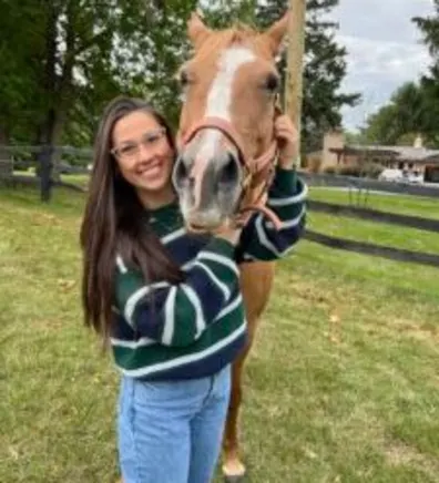 Jessica with a horse